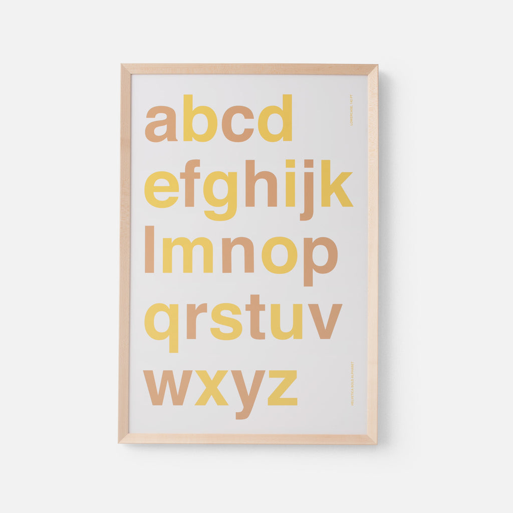 Alphabet Print::Yellow + Tan::Main