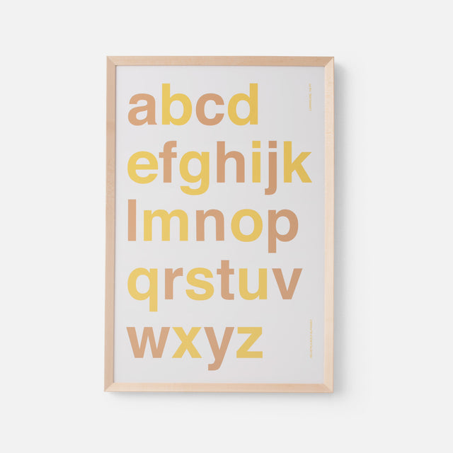 Alphabet Print::Yellow + Tan::Main