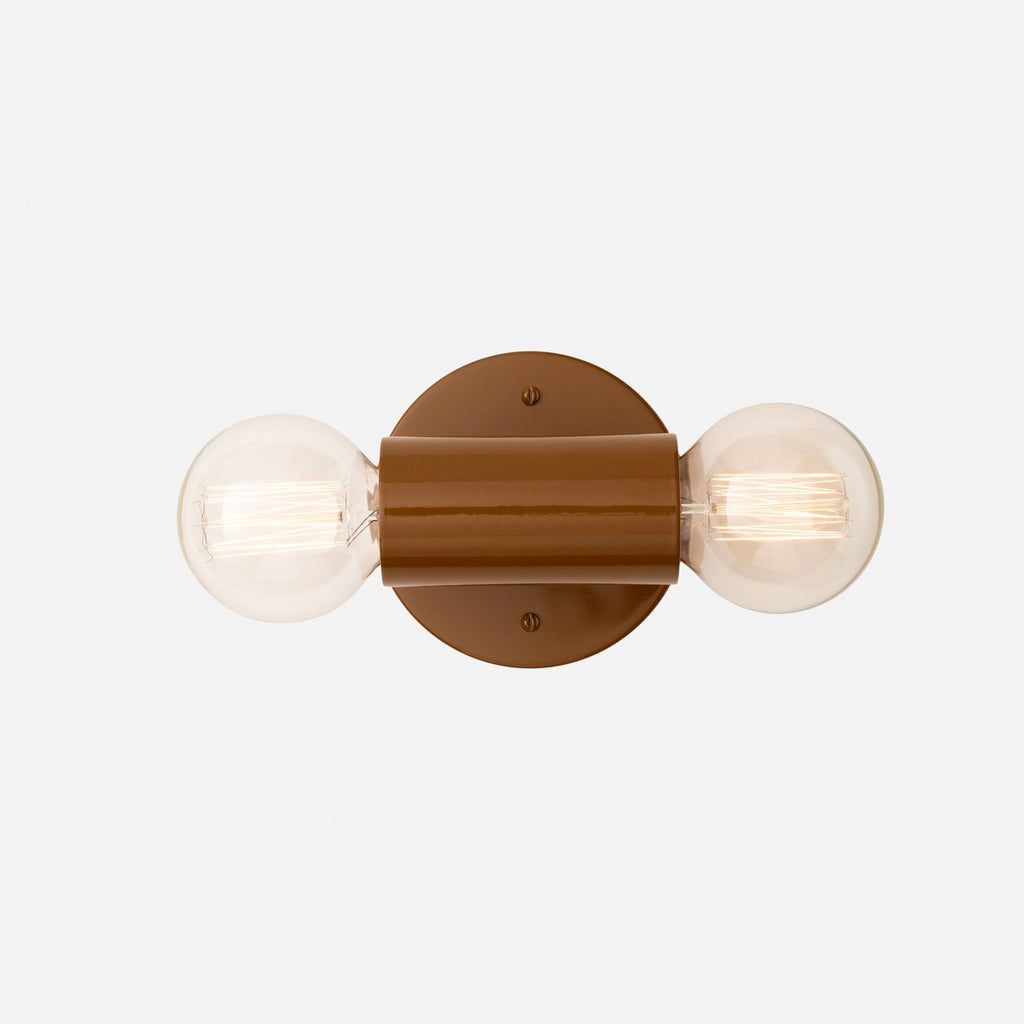 Cylinder Double Sconce::butterscotch::hover