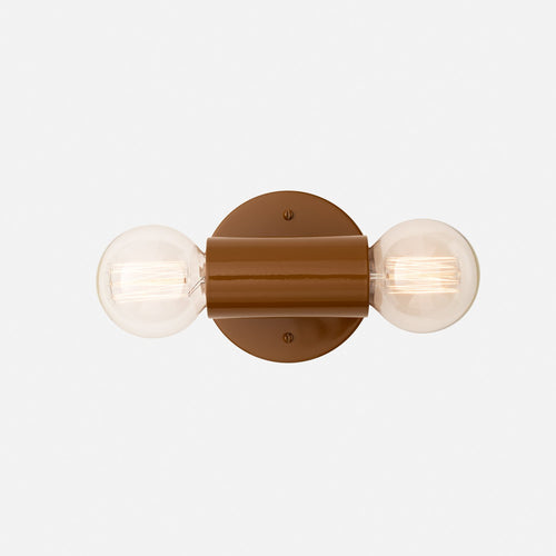Cylinder Double Sconce::butterscotch::hover