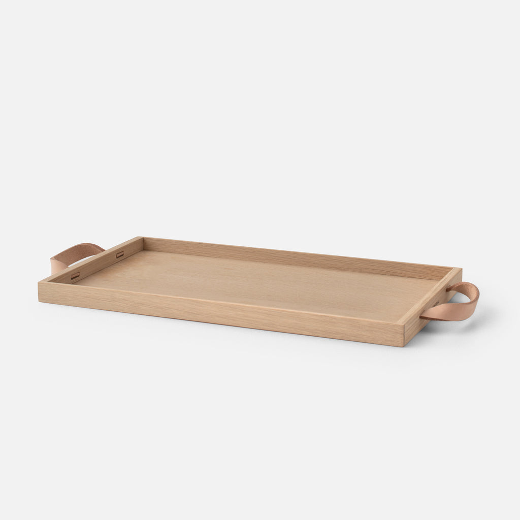 Danish Oak + Leather Tray:Main