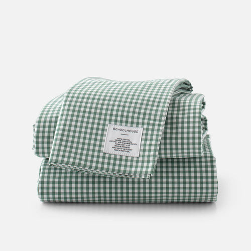 Gingham Percale Sheet Set