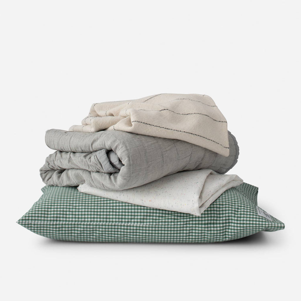 Gingham Percale Sheet Set