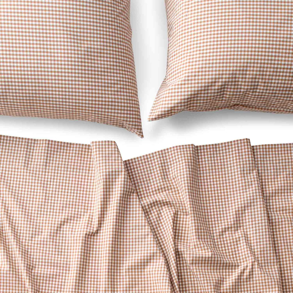 Gingham Sheet Set::Russet::Main