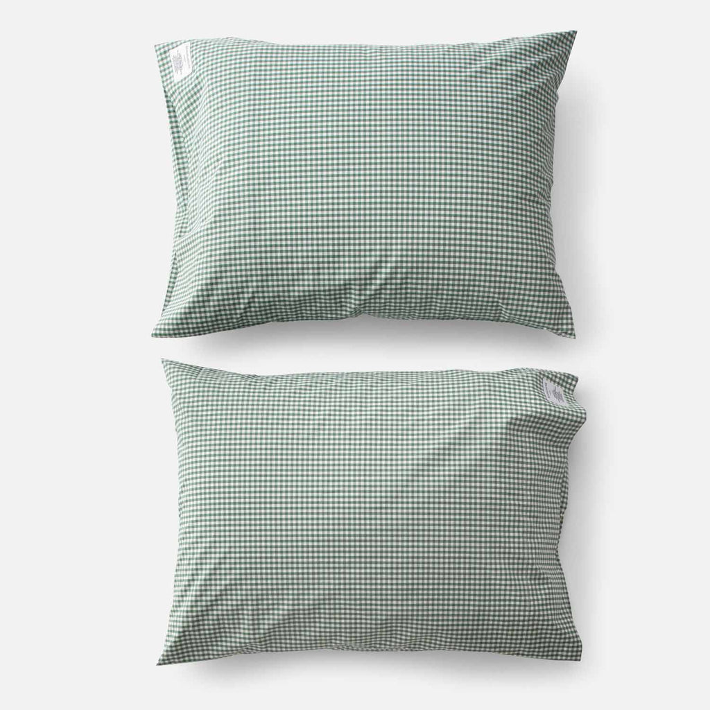 Gingham Pillow Case Set::Juniper::Main