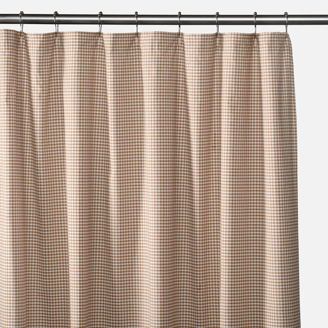 Gingham Shower Curtain::Russet::Main