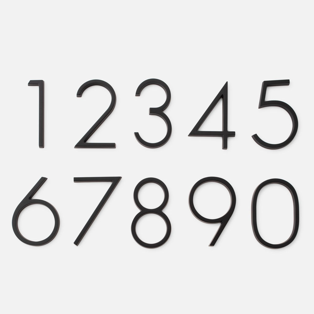 Modern House Numbers::Flat Black::Main