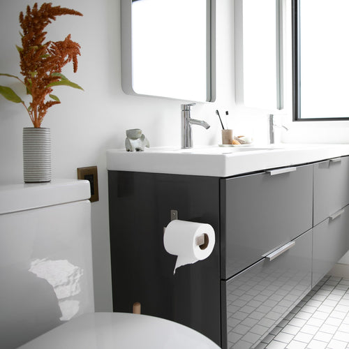 Nicolai Tissue Holder::polished nickel::hover