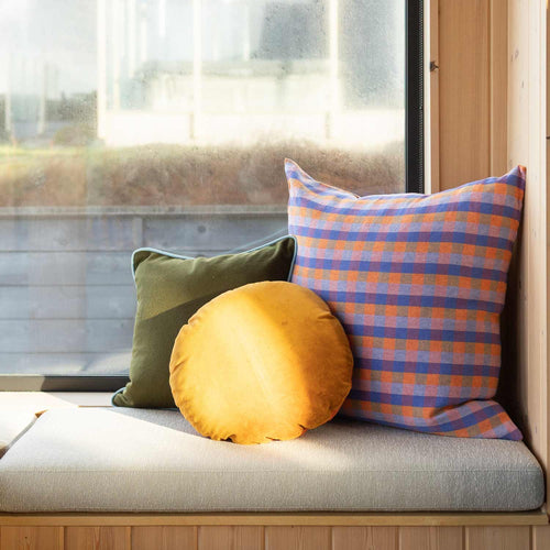 Velvet + Wool Circle Pillow
