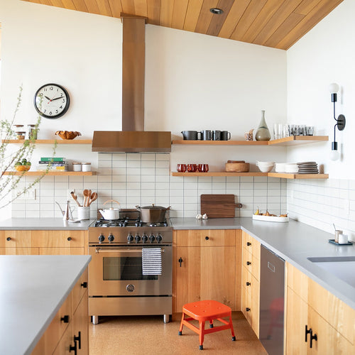 Schoolhouse Utility Stool 10"::Persimmon-Gloss::Hover