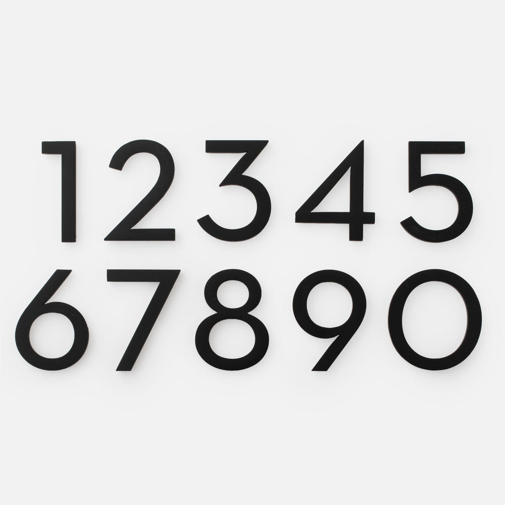 Magnetic House Numbers::Satin Black::Main