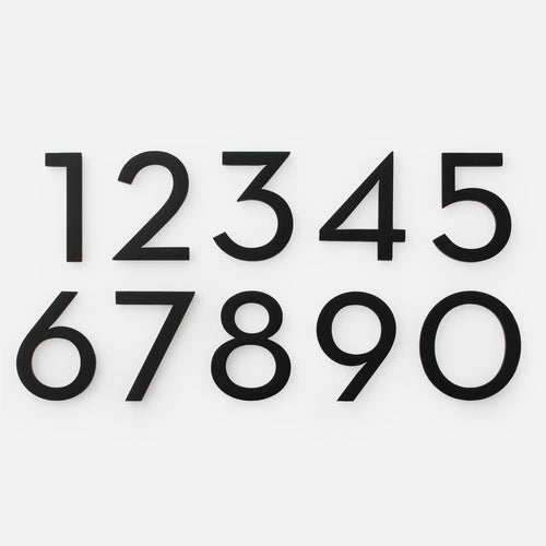 Magnetic House Numbers::Satin Black::Main