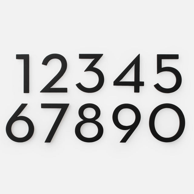 Magnetic House Numbers::Satin Black::Main