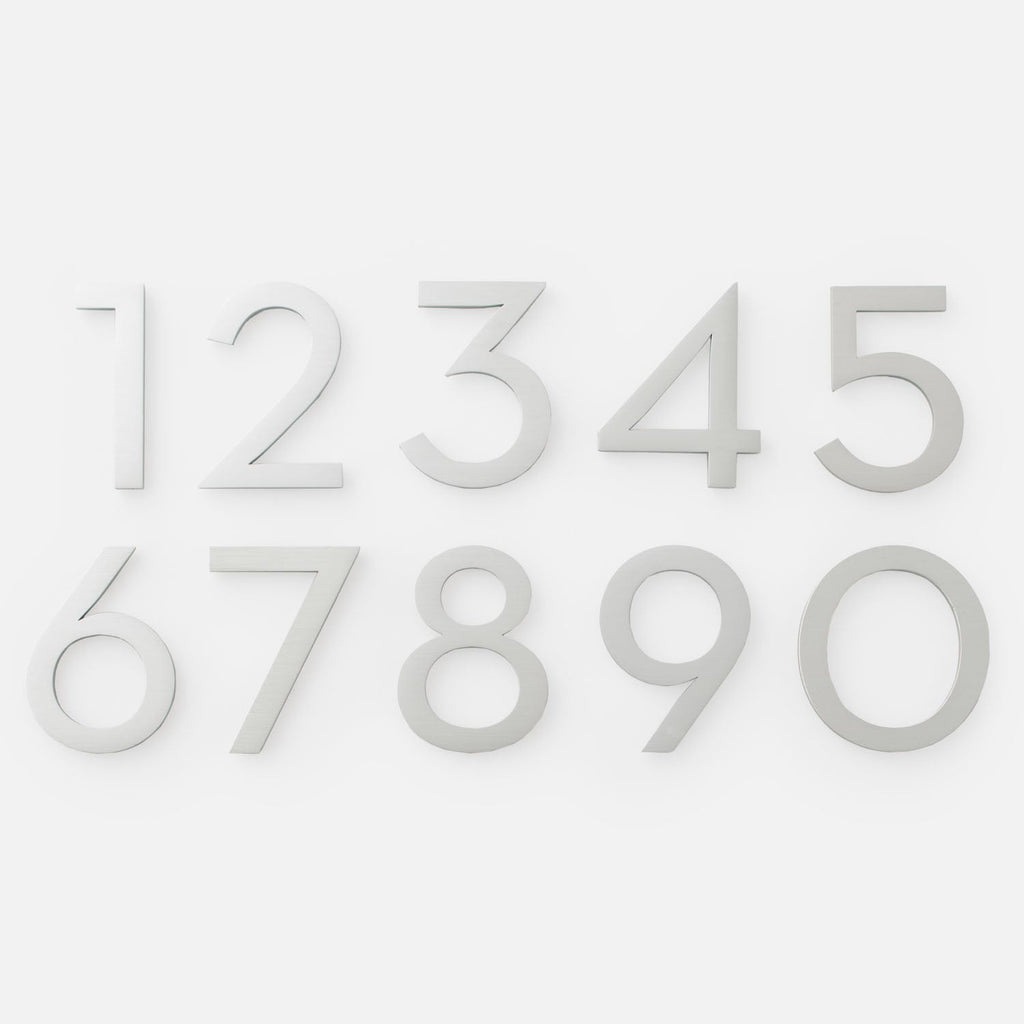 Magnetic House Numbers::Satin Nickel::Main