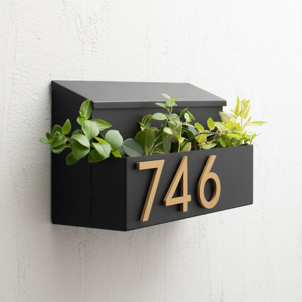 Planter Mailbox::Black::Main