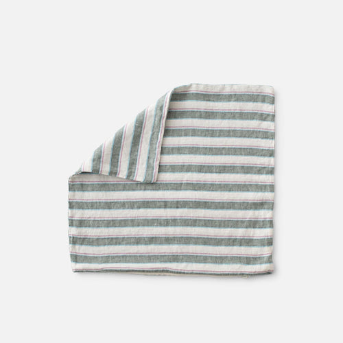 Market Stripe Linen Throw Pillow