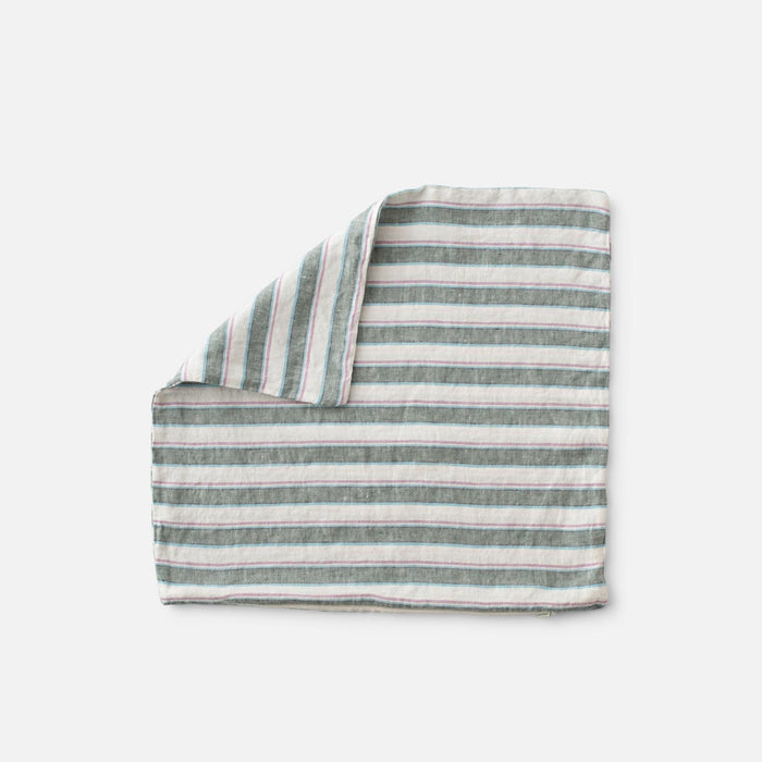 Market Stripe Linen Throw Pillow