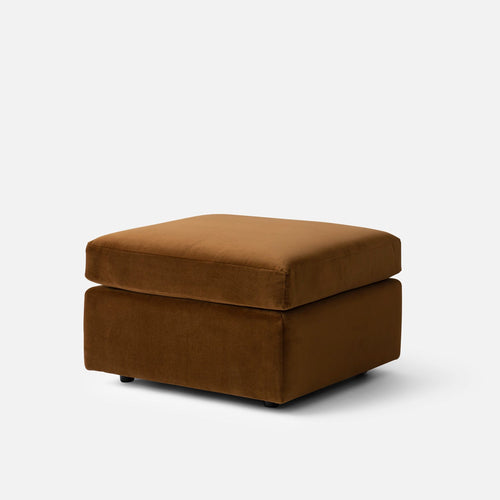 Milo Ottoman::toffee velvet::main