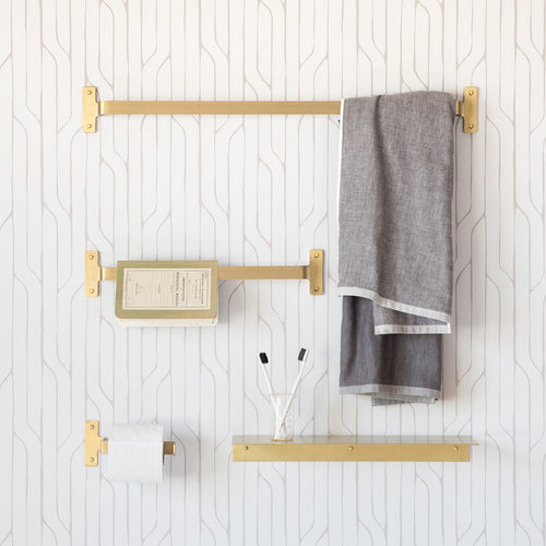 Nicolai Tissue Holder::natural brass::hover