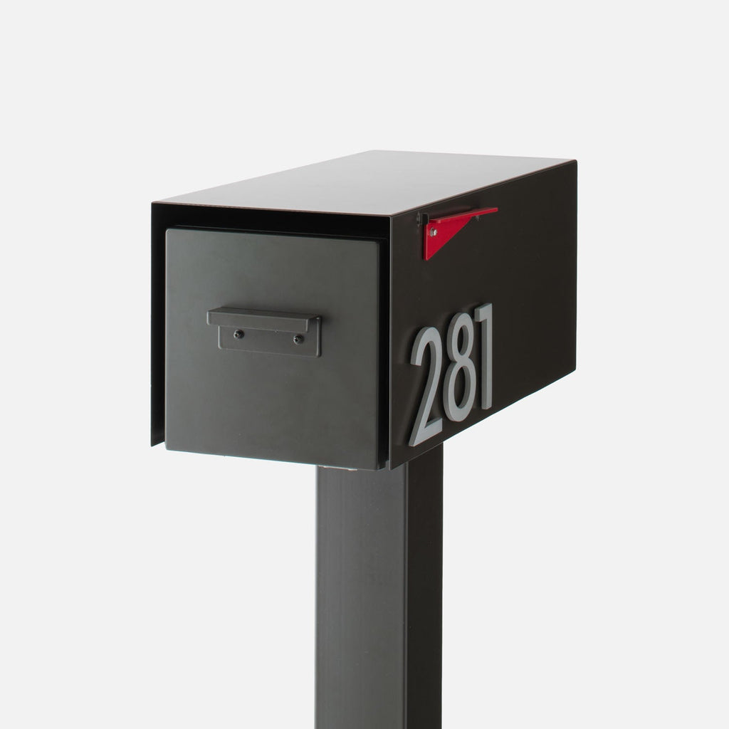 Post-Mounted Mailbox::Brown::Main