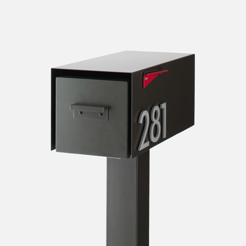 Post-Mounted Mailbox::Brown::Main