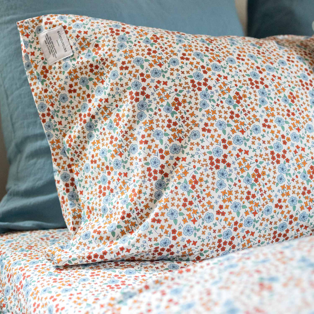 Wallowa Floral Percale Sheet Set