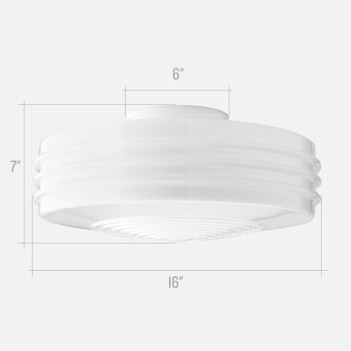 Fluted Deco Shade::opal::hover