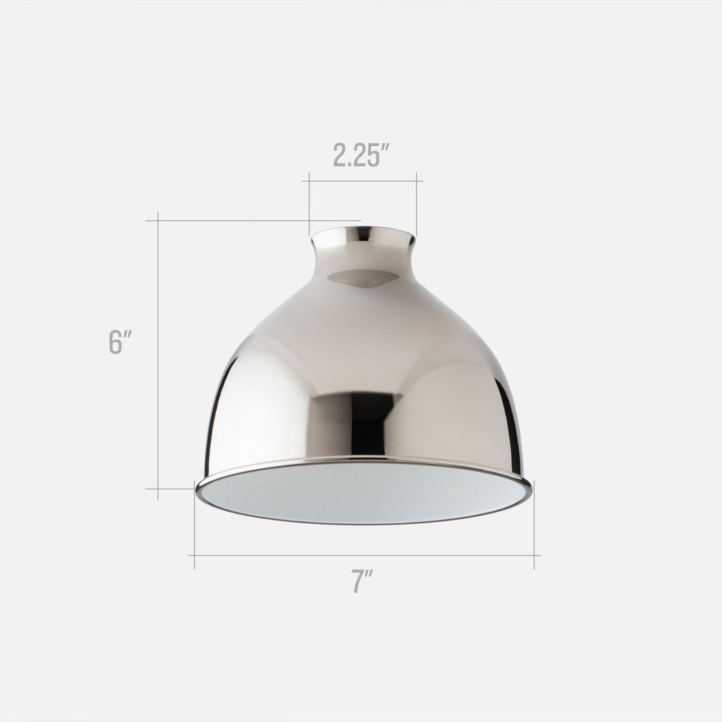 Metal Bell Shade::polished nickel::hover