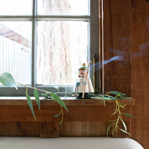 Skier Incense Smoker Set