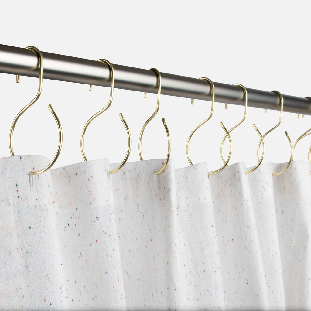Utility Shower Curtain Hooks, Set of 12