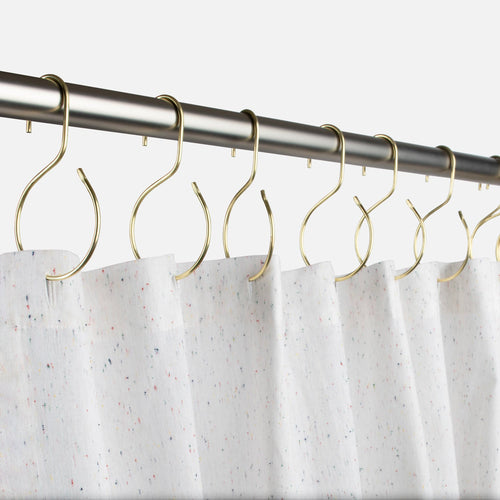Utility Shower Curtain Hooks, Set of 12