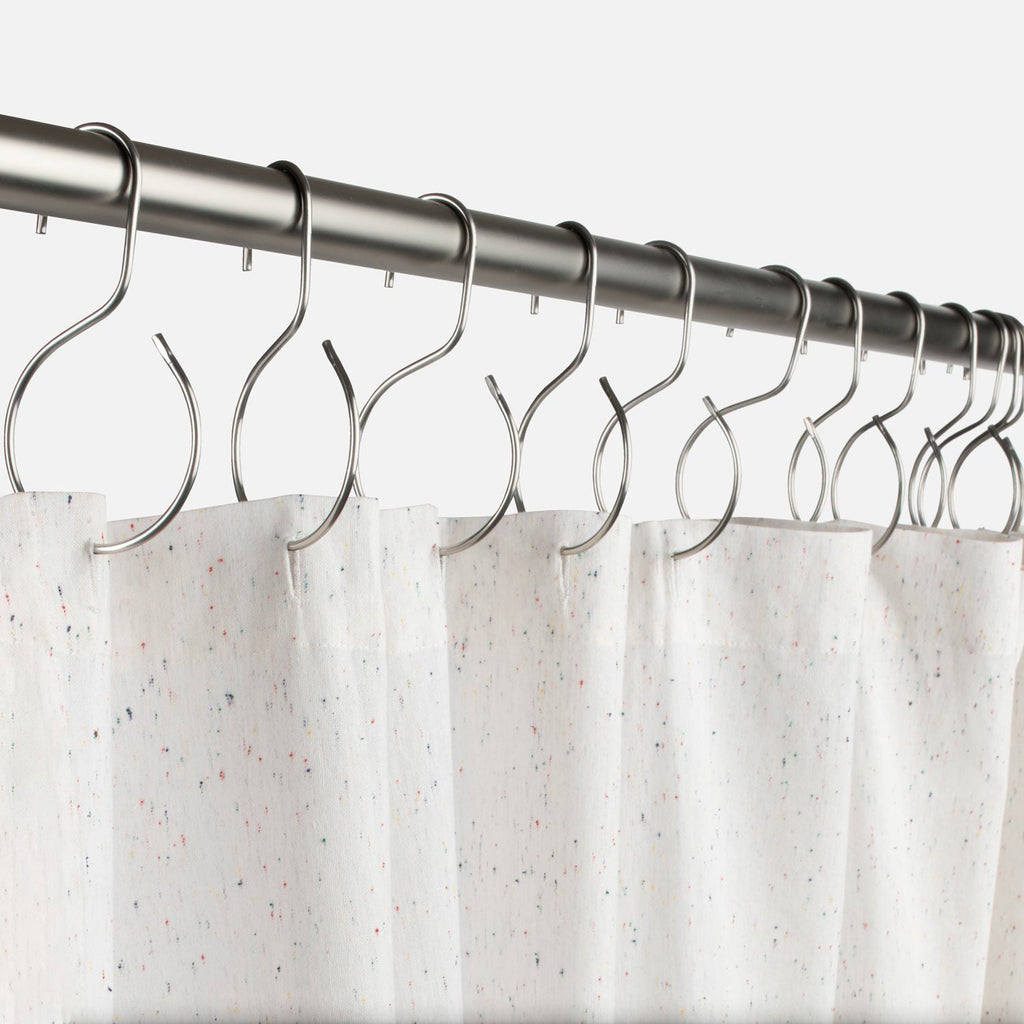 Utility Shower Curtain Hooks, Set of 12