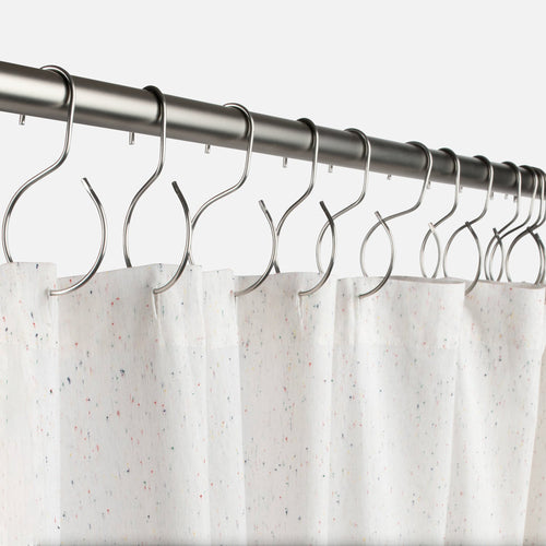 Utility Shower Curtain Hooks, Set of 12