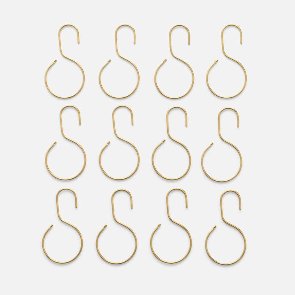 Utility Shower Curtain Hooks, Set of 12