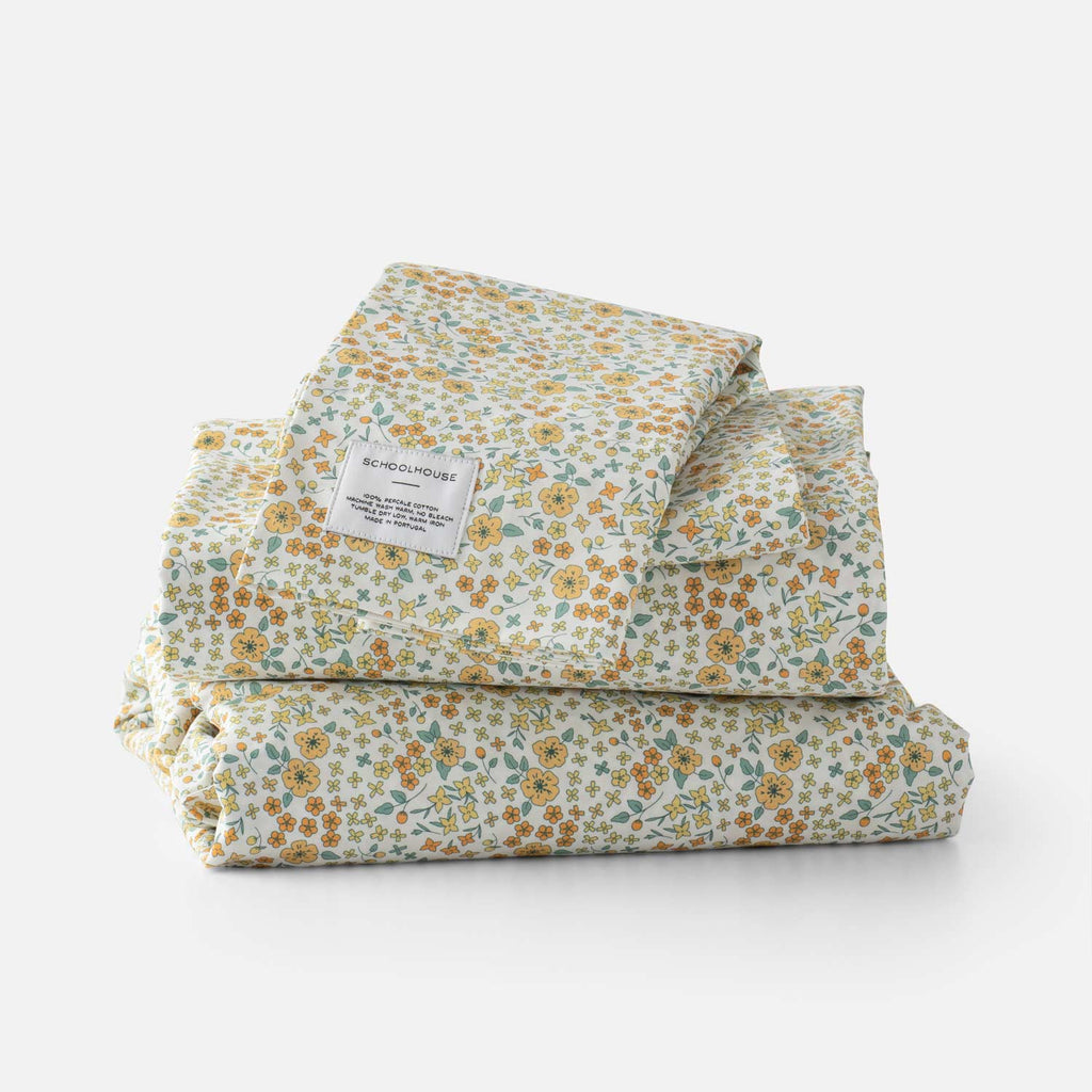 Wallowa Floral Percale Sheet Set