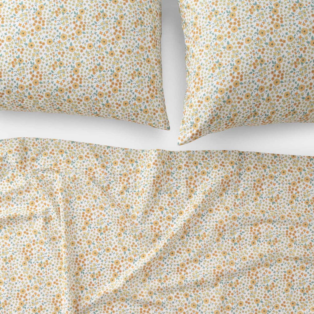 Wallowa Floral Sheet Set::Wallowa - Chamomile::Main