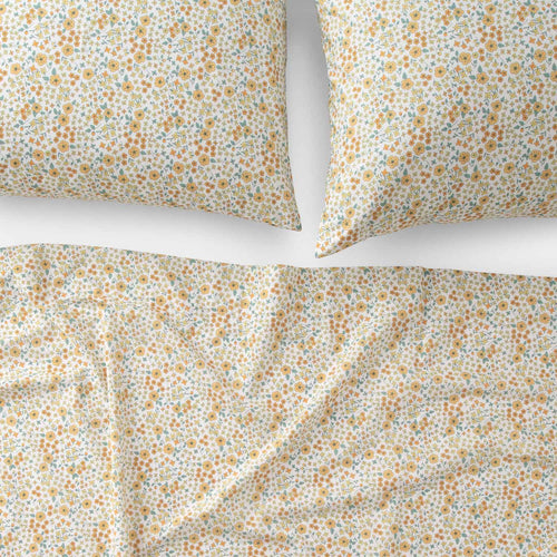 Wallowa Floral Sheet Set::Wallowa - Chamomile::Main