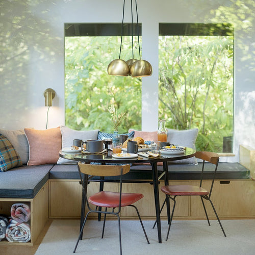 Isaac 3 Chandelier::natural brass::hover