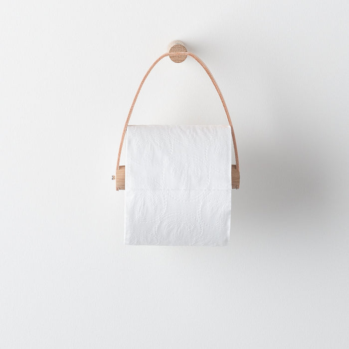 Oak + Leather Tissue Holder
