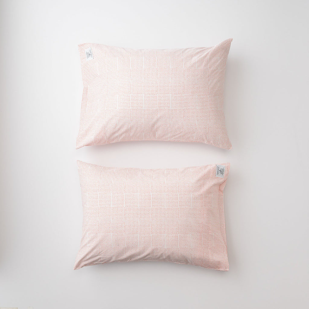 Dot Percale Pillow Case, Set of 2