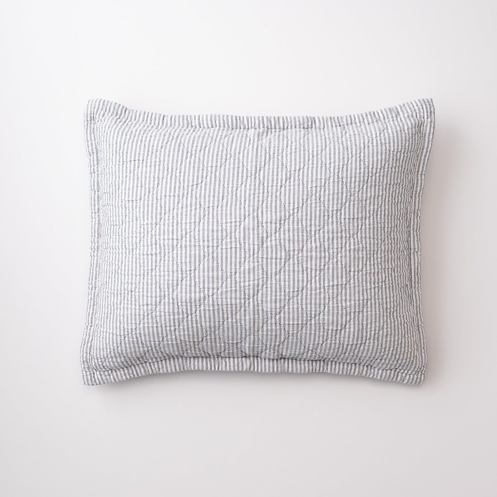 Diamond Ticking Quilted Pillow Sham:Main