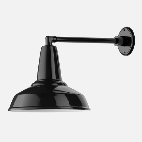 Factory 4 Outdoor Sconce::Black::Main
