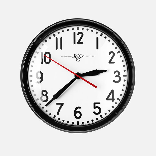 Schoolhouse Electric Clock::Gloss Black::Main