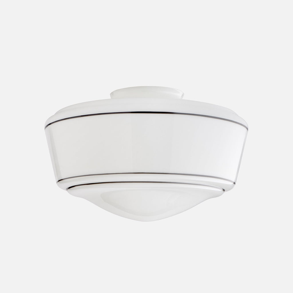 Traditional Schoolhouse Shade - Black Stripe