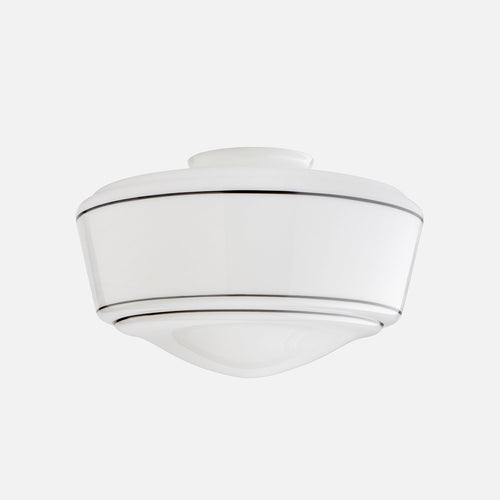 Traditional Schoolhouse Shade - Black Stripe