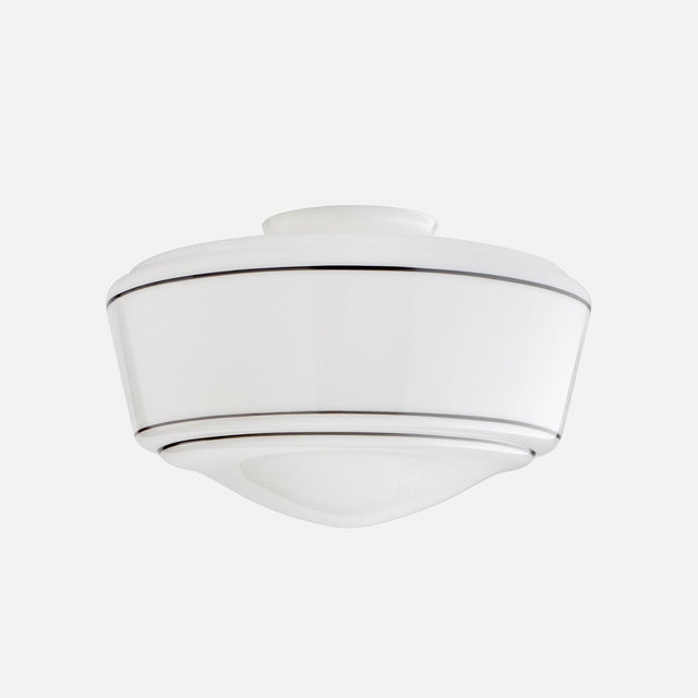 Traditional Schoolhouse Shade - Black Stripe