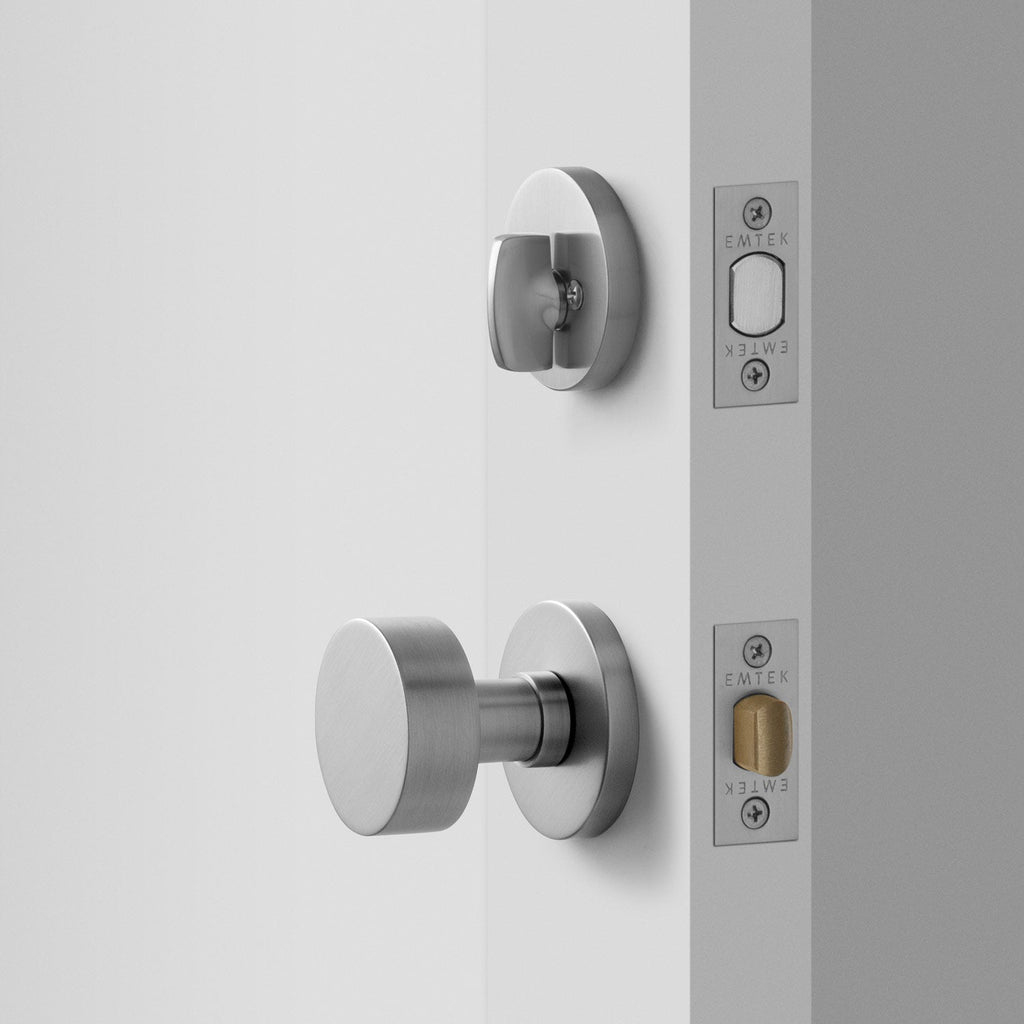 York Doorset with Cylinder Knob + Deadbolt - Satin Nickel