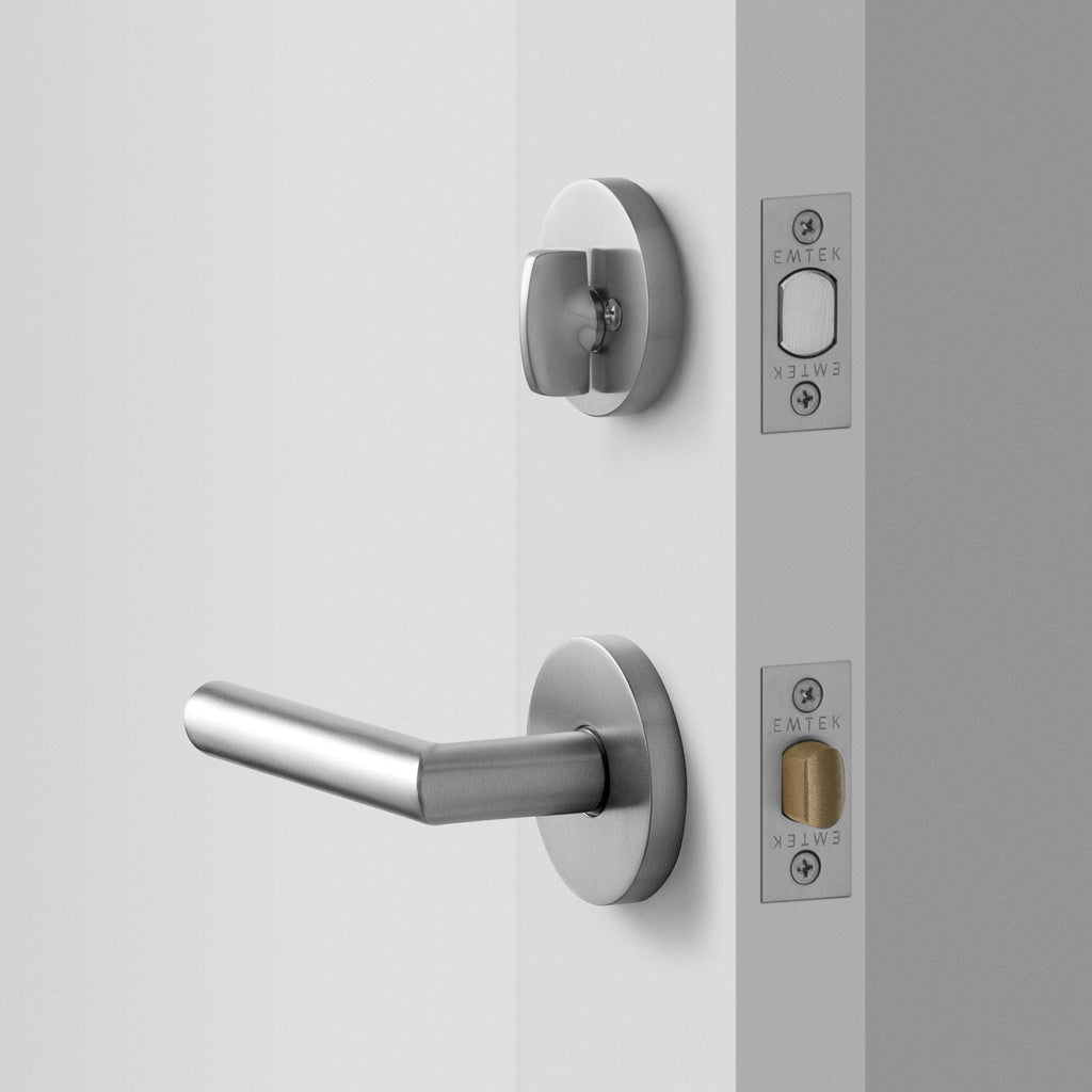 York Doorset with Otto Lever + Deadbolt - Satin Nickel